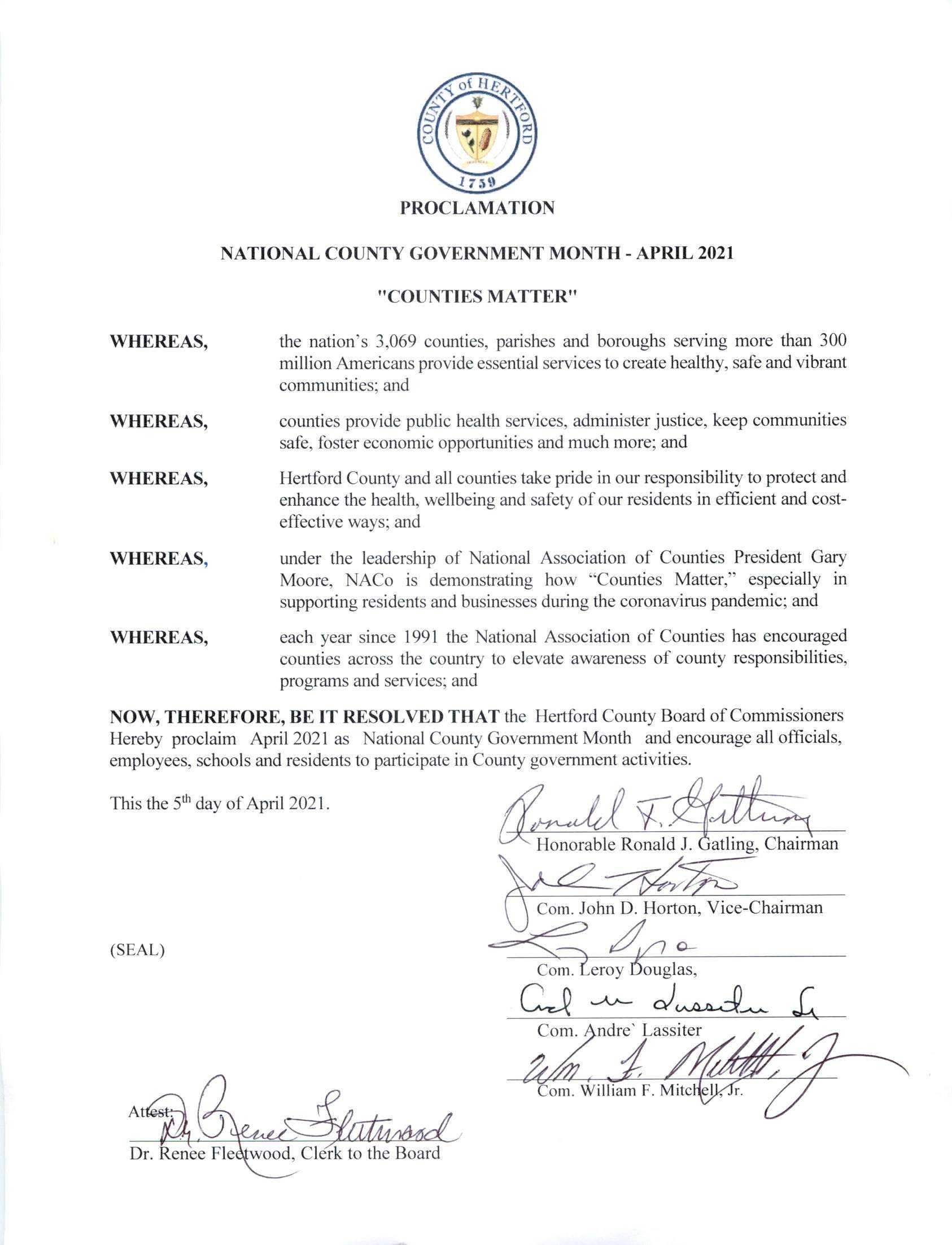 Counties Matter_Proclamation NCGM-April 2021